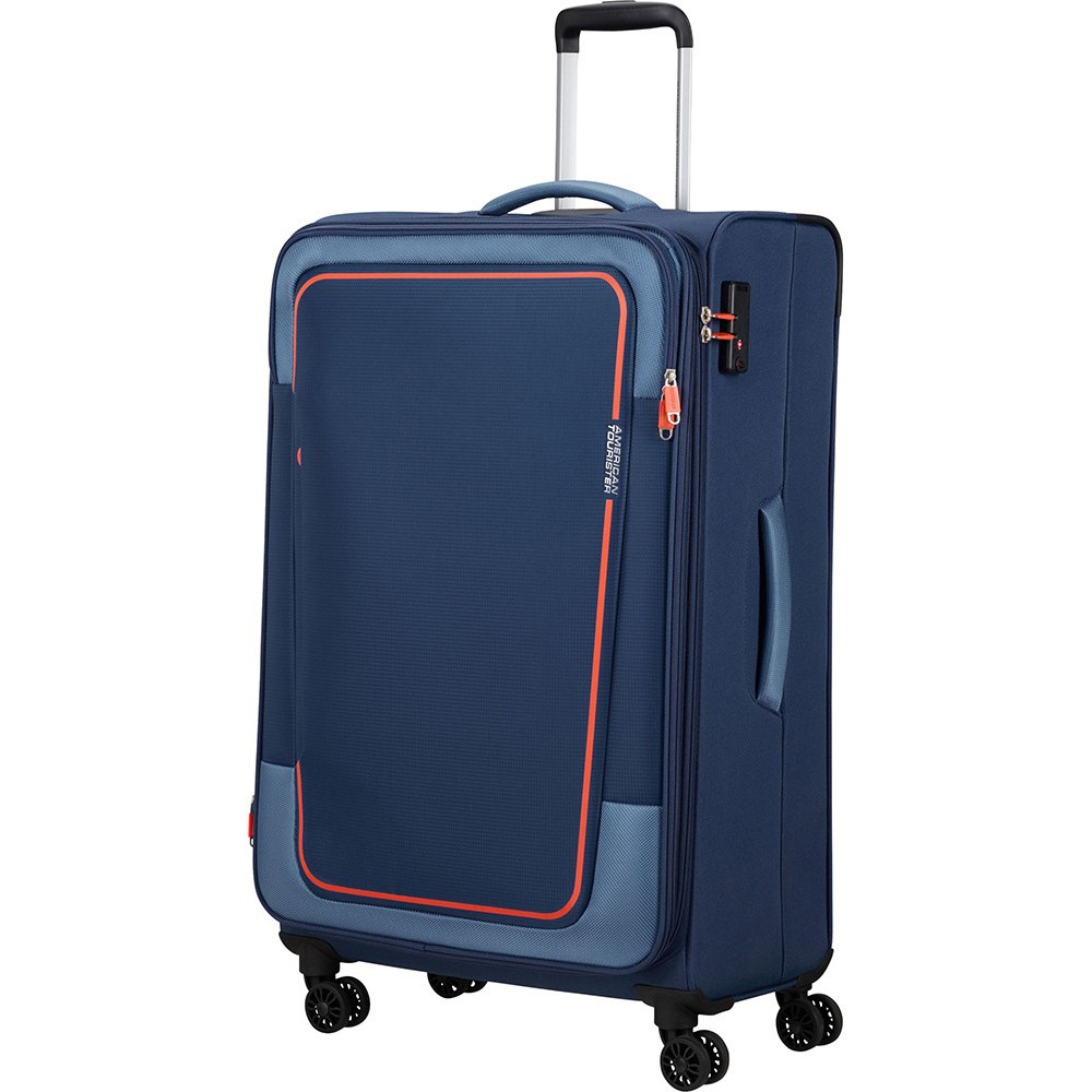 American Tourister 146518-6636 Pulsonic Spinner Exp Μεγάλη Βαλίτσα 81cm Combat Navy Είδη ταξιδιού