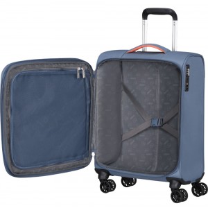 American Tourister 157365-E612 Βαλίτσα Καμπίνας 55εκ. Stone Blue Είδη ταξιδιού
