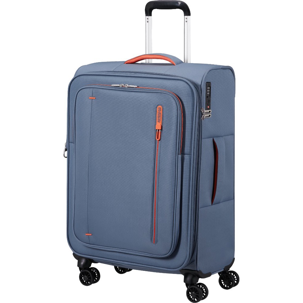 American Tourister 157366-E612 Cloudrider Spinner Exp Μεσαία Βαλίτσα 67cm Stone Blue Travel Items