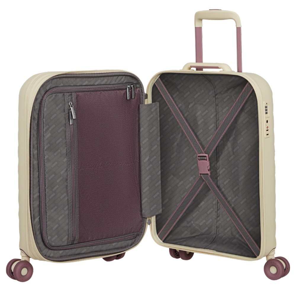 American Tourister 159930-2060 NEOVIBE Spinner Exp 55cm Cabin Luggage Summer Sand Travel Items