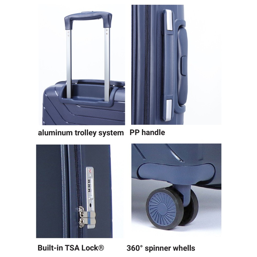 Nautica 29141516  Σετ 3τμχ Βαλίτσες Ταξιδιού S/M/L Μπλε Travel Items