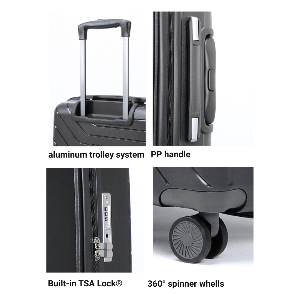 Nautica 29333437 Σετ 3τμχ Βαλίτσες Ταξιδιού S/M/L Expandable Μαύρο Travel Items