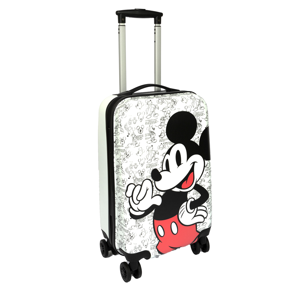 Disney 2951 Mickey Mouse Βαλίτσα Καμπίνας 55cm Λευκή