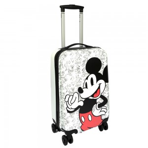 Disney 2951 Mickey Mouse Βαλίτσα Καμπίνας 55cm Λευκή