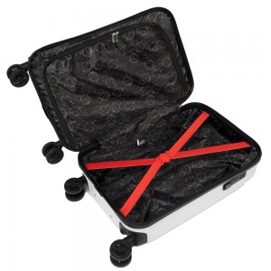 Disney 2951 Mickey Mouse Βαλίτσα Καμπίνας 55cm Λευκή