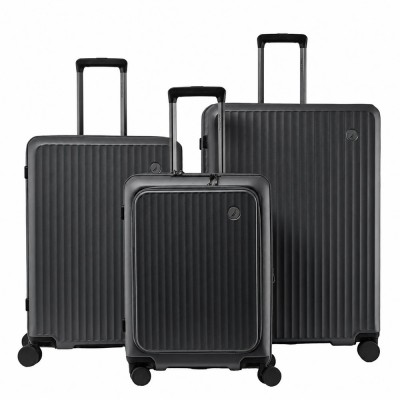 Nautica 29697071 Σετ 3τμχ Expandable Βαλίτσες Ταξιδιού S/M/L Γκρι