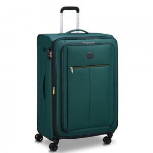 Delsey 342182103 Dita Expandable Βαλίτσα Μεγάλη 79cm Πράσινη Είδη ταξιδιού