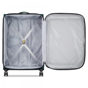 Delsey 342182103 Dita Expandable Βαλίτσα Μεγάλη 79cm Πράσινη Είδη ταξιδιού
