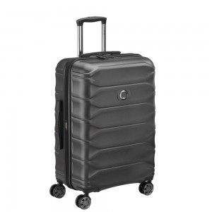 Delsey 386981000E9 METEOR Expandable Βαλίτσα Μεσαία 68cm Μαύρη Είδη ταξιδιού