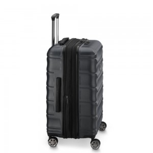 Delsey 386981000E9 METEOR Expandable Βαλίτσα Μεσαία 68cm Μαύρη Είδη ταξιδιού