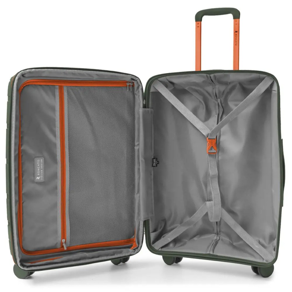 RONCATO 46.130.01.54 AVIATOR Expandable Μεγάλη Βαλίτσα 75cm Πράσινη Είδη ταξιδιού