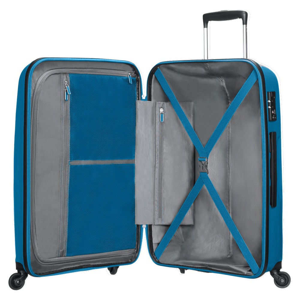 American Tourister 59424-3870 Bon Air 75cm Spinner Large Blue Suitcase Travel Items