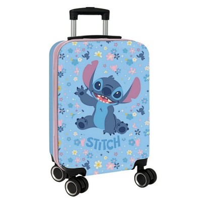 Safta 612588851 Stitch Disney Βαλίτσα Καμπίνας 55cm Σιέλ-Ροζ