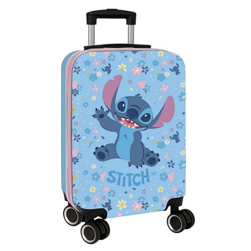 Safta 612588851 Stitch Disney Βαλίτσα Καμπίνας 55cm Σιέλ-Ροζ SAFTA