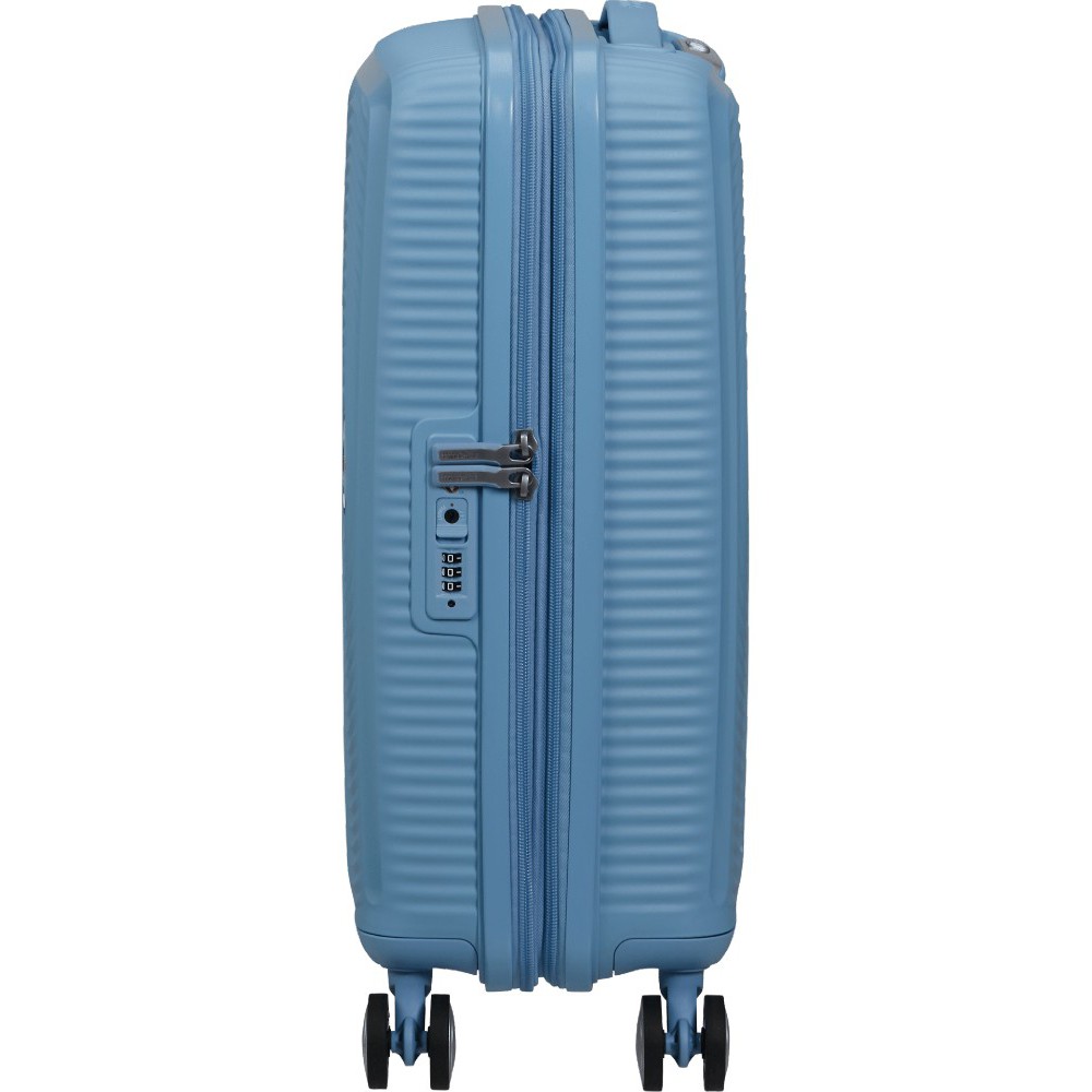 American Tourister Soundbox Spinner Expandable Βαλίτσα Καμπίνας 55cm 88472-A255 Γαλάζια Είδη ταξιδιού