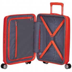 American Tourister Soundbox Spinner Expandable Cabin Suitcase 55cm 88472-D963 Neon Orange Travel Items