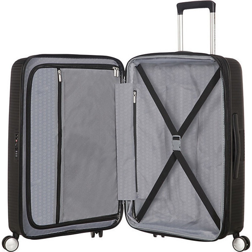 American Tourister Soundbox Spinner Expandable Μεσαία Βαλίτσα 67cm 88473-1027 Μαύρη Travel Items