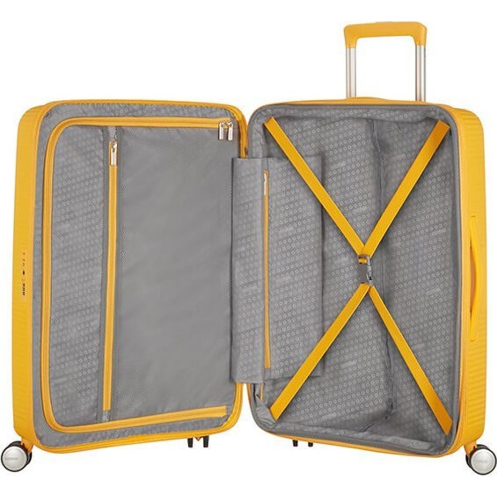 American Tourister Soundbox Spinner Expandable Μεσαία Βαλίτσα 67cm 88473-1371 Κίτρινη Travel Items