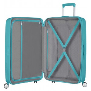American Tourister Soundbox Spinner Expandable Medium Suitcase 67cm 88473-A066 Turquoise Tonic Travel Items