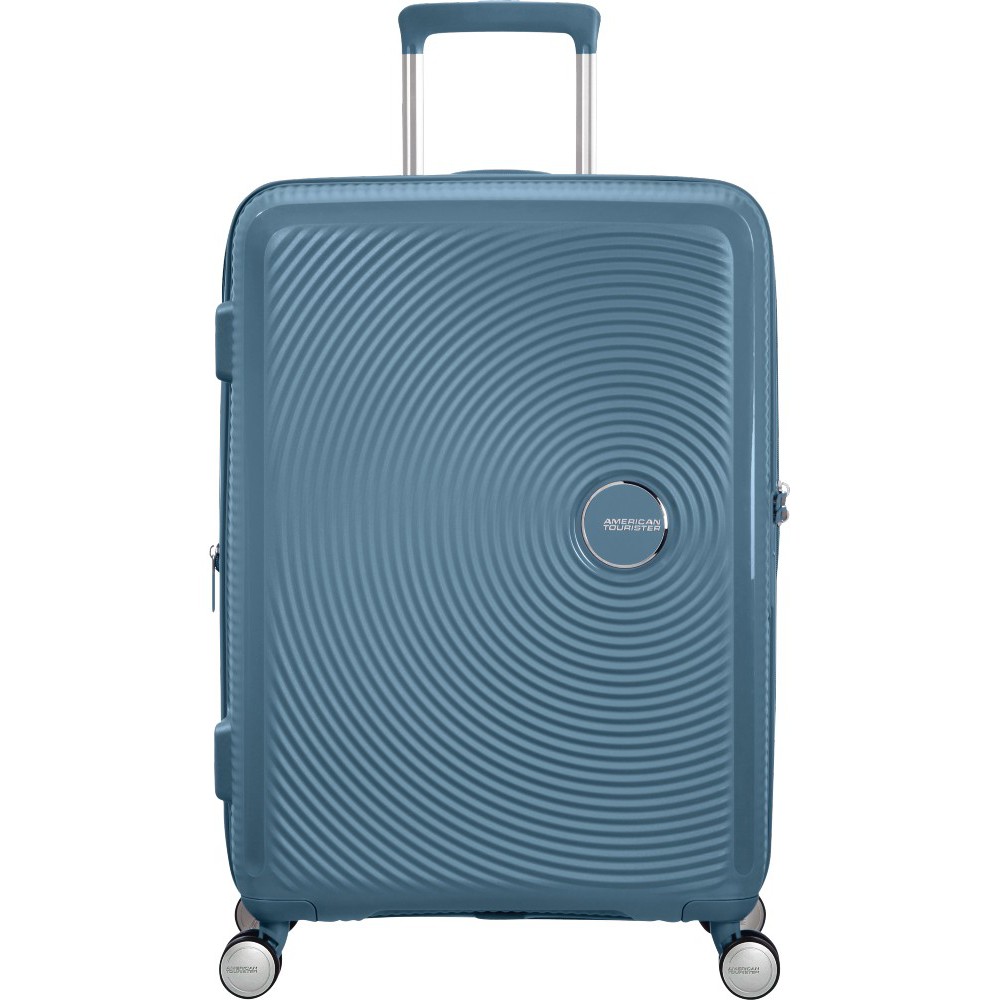 American Tourister Soundbox Spinner Expandable Medium Suitcase 67cm 88473-E612 Stone Blue Travel Items