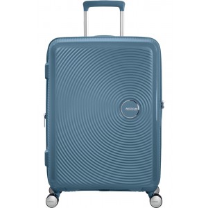 American Tourister Soundbox Spinner Expandable Medium Suitcase 67cm 88473-E612 Stone Blue Travel Items