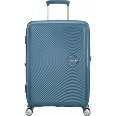 American Tourister Soundbox Spinner Expandable Medium Suitcase 67cm 88473-E612 Stone Blue