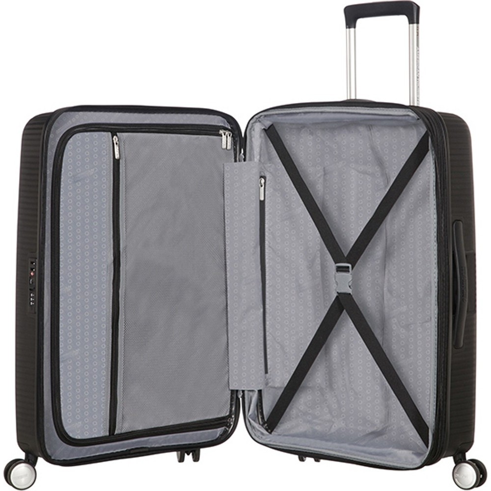 American Tourister Soundbox Spinner 80 Expandable Μεγάλη Βαλίτσα 156799-1027 Μαύρη Travel Items