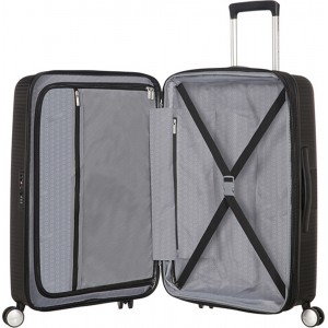 American Tourister Soundbox Spinner 80 Expandable Μεγάλη Βαλίτσα 156799-1027 Μαύρη Travel Items