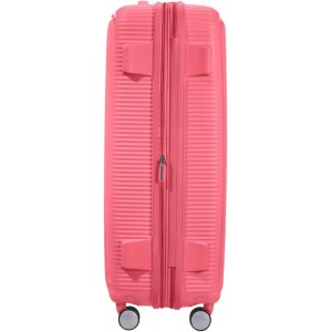 American Tourister Soundbox Spinner Expandable Μεγάλη Βαλίτσα 88474-A039 Coral Ροζ Travel Items