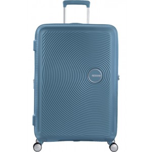 American Tourister Soundbox Spinner Expandable Large Suitcase 88474-E612 Stone Blue Travel Items