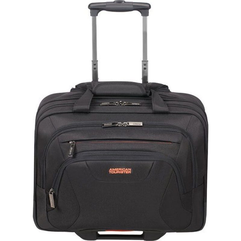 American Tourister 88533-1070 At Work Rolling Tote Βαλίτσα Καμπίνας Μαύρη American tourister
