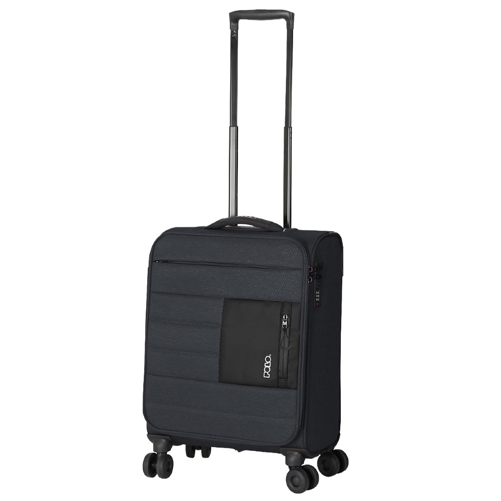 POLO 965006-2100 ATHENS Cabin Suitcase 55cm Black Travel Items