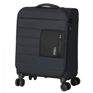 POLO 965009SET-2100 ATHENS Set of 3 Expandable Travel Suitcases S/M/L Black Travel Items