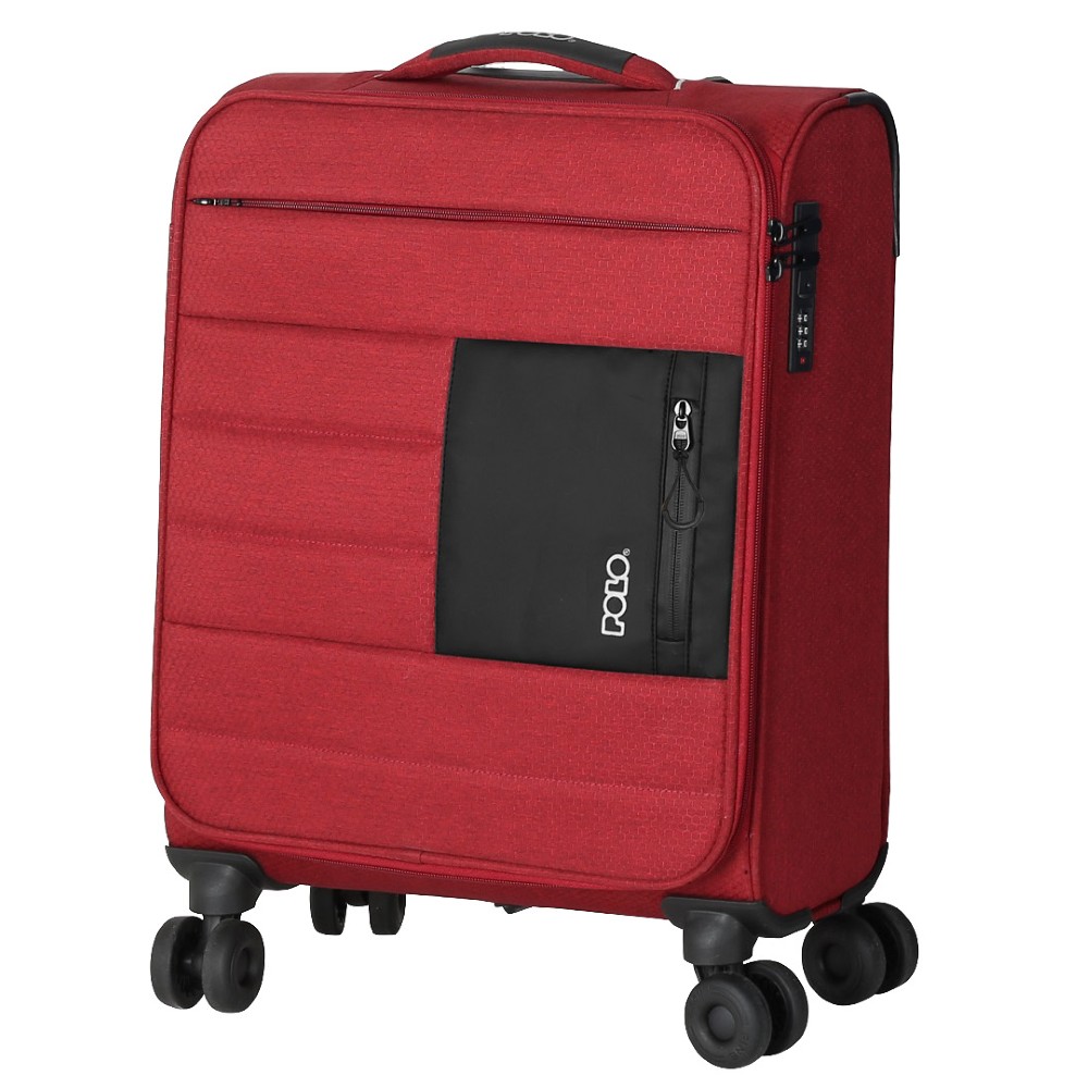 POLO 965006-3300 ATHENS Cabin Suitcase 55cm Red Travel Items