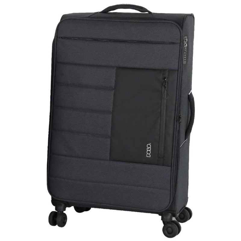 POLO 965008-2100 ATHENS Exp. Μεγάλη Βαλίτσα 80cm Μαύρη POLO