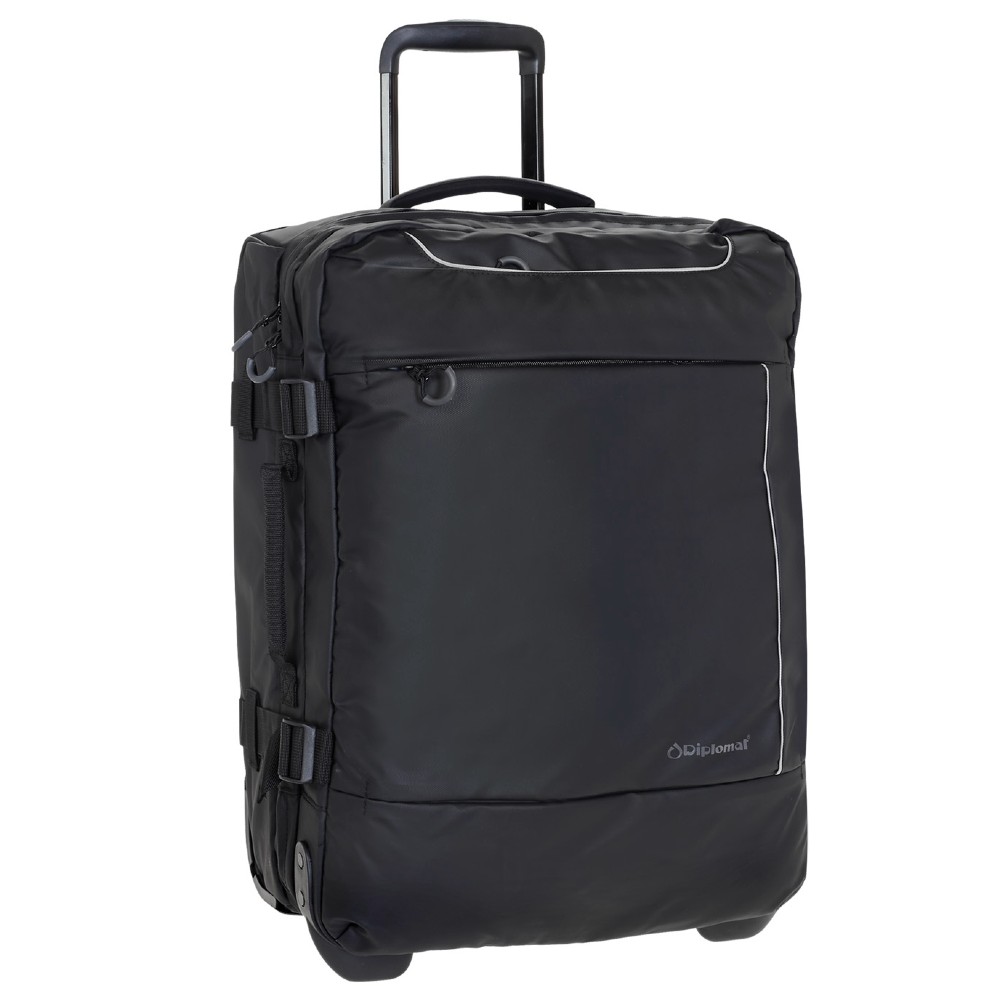 Diplomat BF211-55W The LYON Collection Ταξιδιωτικό Σακίδιο Πλάτης Τροχήλατο Μαύρο Τσάντες