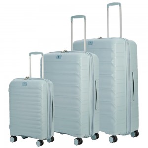 VERAGE GM24061W Tenby 3pcs Travel Luggage Set S/M/L Expandable Light Blue Travel Items