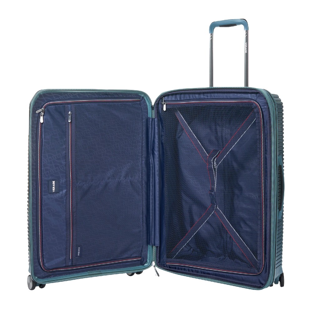 VERAGE VG19006 Rome Medium Expandable Suitcase 66cm Petrol-Green Travel Items