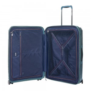 VERAGE VG19006 Rome Medium Expandable Suitcase 66cm Petrol-Green Travel Items