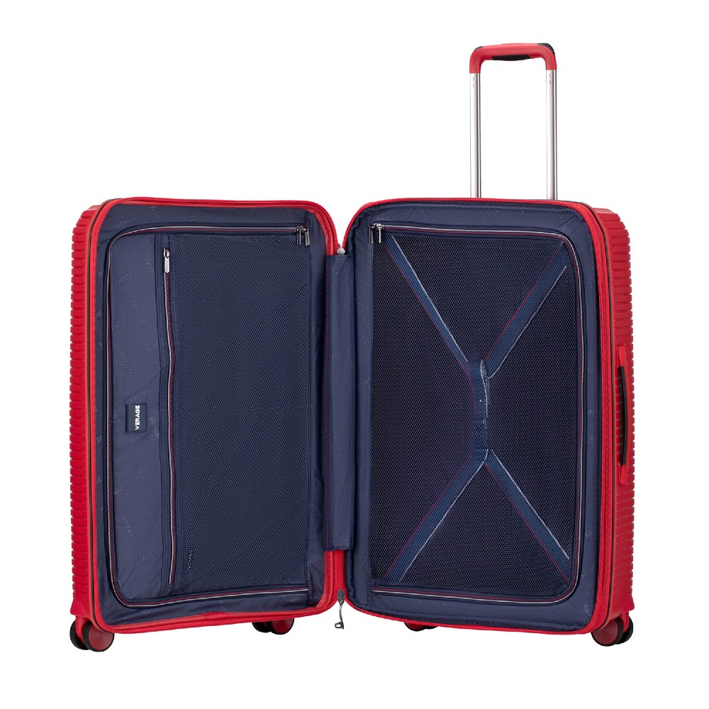 VERAGE VG19006 Rome Medium Expandable Suitcase 66cm Red Travel Items