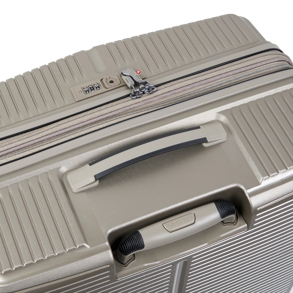 VERAGE VG19006 Rome Large Expandable Suitcase 77cm Champagne-Chaki Travel Items