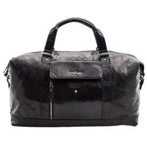 Aeronautica Militare Δερμάτινο Σακ Βουαγιάζ AM-306 Μαύρο.